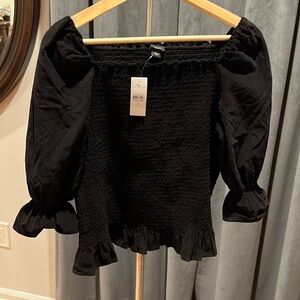 Ann Taylor NWT corduroy puff sleeve top